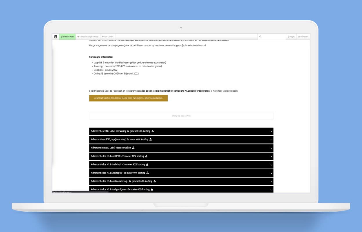 POS-Pagina Knop Social Media