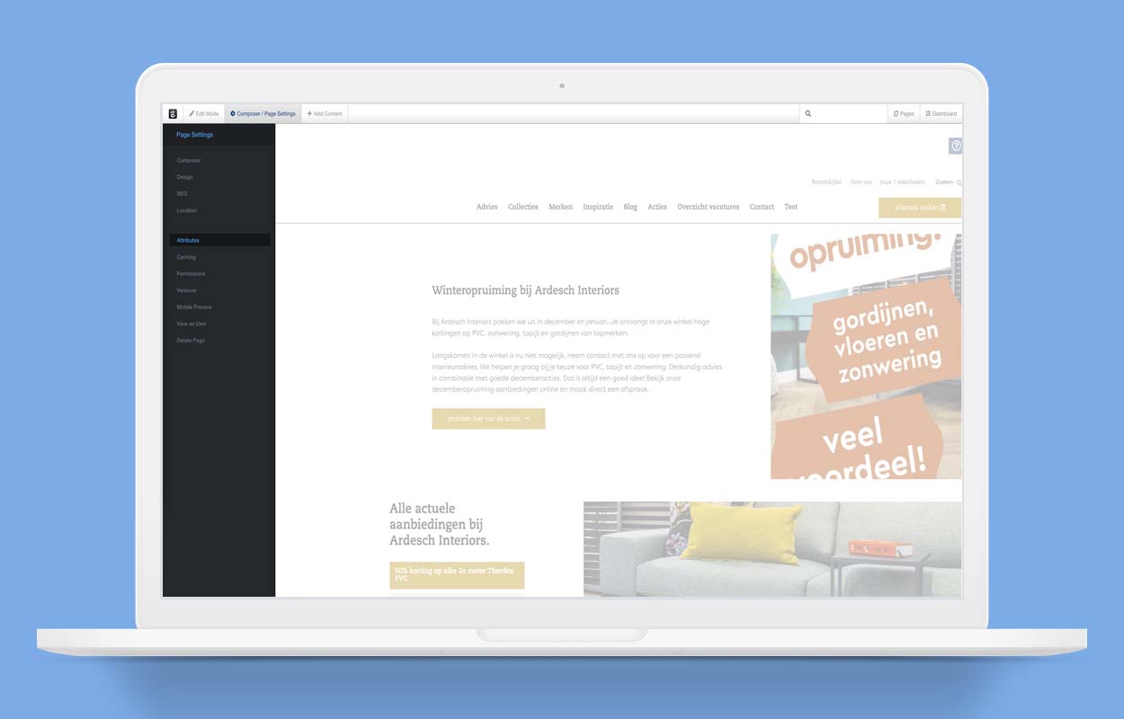 Paginanaam aanpassen